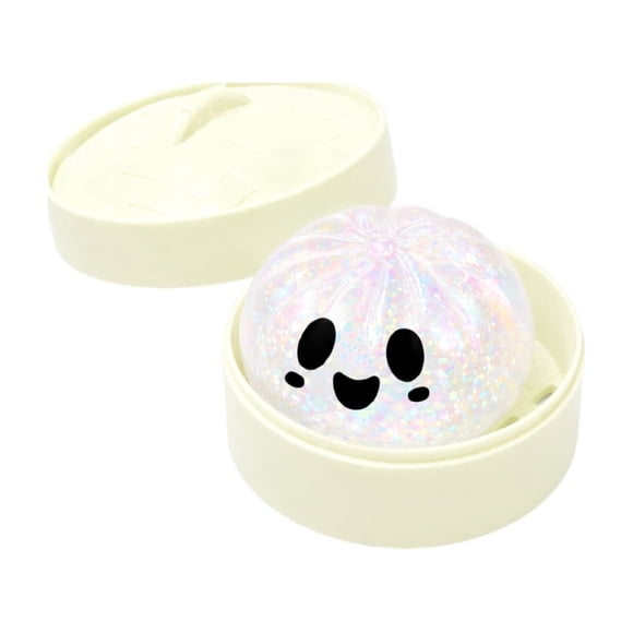 Halloween Glitter Dumpling Squishy Mystery Box, Bao Bun Spooky Squishy Toy, Stress Relief Sensory Fidget Toy for Adults, Soft Squeeze Anxiety Relief Ball, Colorful