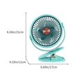 thumbnail image 3 of Boovnll Clip on Fan, Adjustable High Speed USB Rechargeable Lightweight Compact Table Fan Quiet Desk Fan for Home, Bedroom, Office, Travel, Camping, RVs, Summer Gift, Mini Fan - Fan, 3 of 6
