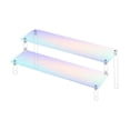 thumbnail image 3 of Présentoir Surélevé en Acrylique Transparent Support de Produit Rectangulaire 40 cm Vitrine double Couche, 3 of 9