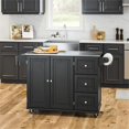 thumbnail image 1 of Homestyles Dolly Madison Wood Kitchen Cart in Black, 1 of 13