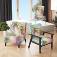 thumbnail image 1 of Designart "Pop Art Palm Trees III" Multi-Color Floral Upholstered Accent Chair - Traditional Arm Chair For Living Room, 1 of 7