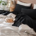 thumbnail image 4 of Bedding Sheet Set Washed Cotton Linen Like Textu Breathable Durable Soft Comfy (Dark Orange Queen), 4 of 6