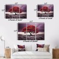 thumbnail image 4 of Designart Tree Gold framed wall art, Purple Tree Purple Autumn I , Trees Large framed wall art decor, Purple Traditional Gold framed wall art, 32x16 inches Gold Frame, 4 of 5