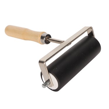 Rubber Roller, 3.9in Wide Easy To Clean Rubber Brayer Roller  for Printmaking