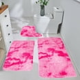 thumbnail image 1 of Czzoypi 3 Piece Bathroom Rug Setu-Shaped Contour Rug, Mat and Toilet Lid Cover,Water Absorbent Soft Microfiber Shaggy Bathroom Mat,For Tub, Shower, Bath Room,Machine Washable, 1 of 7
