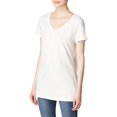 thumbnail image 2 of Hanes Maillot Flammé pour Femmes à Col en V Froncé, L, Blanc, 2 of 3