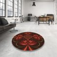thumbnail image 4 of Ahgly Company Tapis Rectangulaire Lavable en Machine Rouge Brun, 8 Pieds x 12 Pieds, 4 of 7