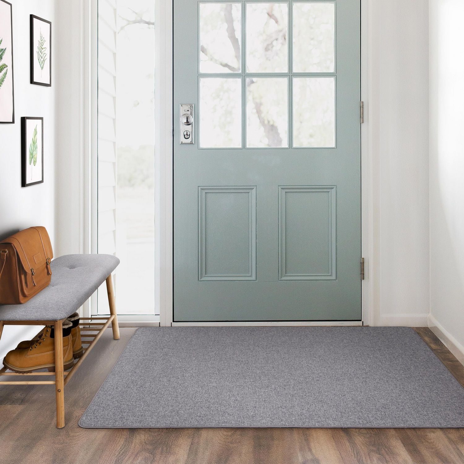 Tapis tissé plat de 3 pi x 4 pi, Wicklow, gris