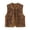 Brown, variant on Stylish Women's Casual Jackets Embroidered Vest Sleeveless Open Front Layering Piece for Everyday Wear and