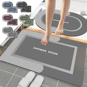 Staron 2Pcs Bath Mat Rug Set, Super Absorbent Soft Bathroom Rugs Non-Slip Quick Dry Machine Washable Bath Rug for Bathroom, Shower and Tub