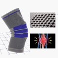 thumbnail image 5 of Langgg Genouillère Professionnelle Manchon de Compression avec Coussinets en Gel pour Rotule Genouillères à Ressort pour Course Randonnée Sports No.2, 5 of 5
