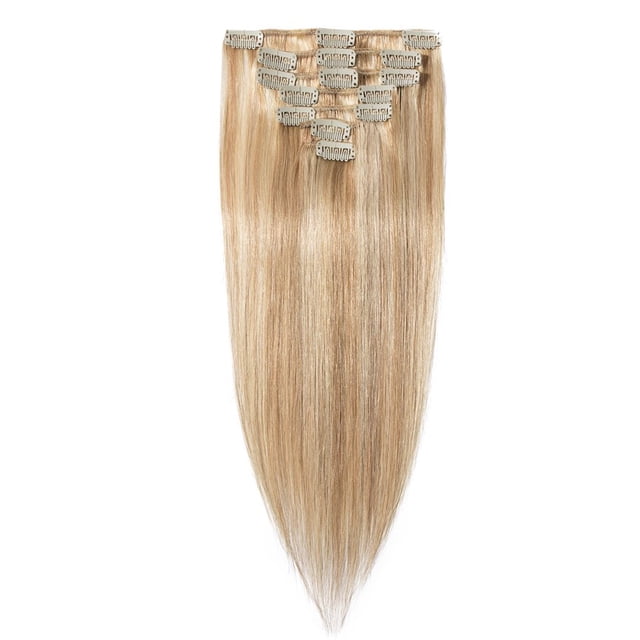 EASTIN 100% Remy Human Hair Clip in Human Hair Extensions Silky Straight Human Hair 7 Pcs 15 clips