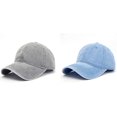 thumbnail image 4 of LinYooLi Retro Solid Baseball Cap for Women Men Trendy Denim Feel Soft Adjustable Skullcap Hats All Season Casual, 4 of 5