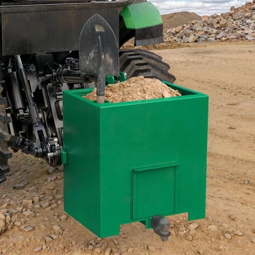 DEXTRUS Boîte de Lestage de Tracteur à 3 Points, Attelage de Catégorie 1, Capacité de 800 Lb, Lest Arrière avec Attelage Récepteur de 2 Pouces pour Tracteurs, Vert