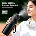 thumbnail image 4 of Qiopertar Mist Spray Water Bottle 25.4 Oz, Portable Leak Proof Sports Bottle with One Click Mist Function, BPA Free Squeeze Bottle for Outdoor Hiking Gym Travel, 4 of 6