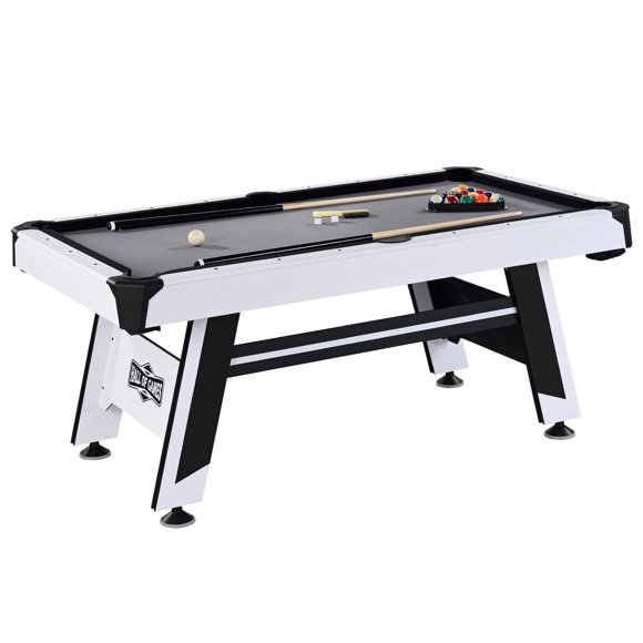 6 ft Arcade Drop Pocket Pool Table, Billiard Ball and Cue Stick Set Included, by Hall of Games