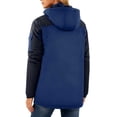 thumbnail image 4 of Boutons Contrastants à Fermeture Éclair pour Femmes, Poches Col Montant, Manches Longues à Capuche, Parka Mode Décontractée, 4 of 9