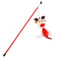 thumbnail image 1 of Christmas Pet Teaser Toy Creative Reindeer Design Cat Teaser Toy Cat Teaser Wand, 1 of 6