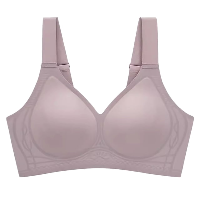 Soutien-gorge T-Shirt Col en V avec Armature Réglable Confortable pour Femmes