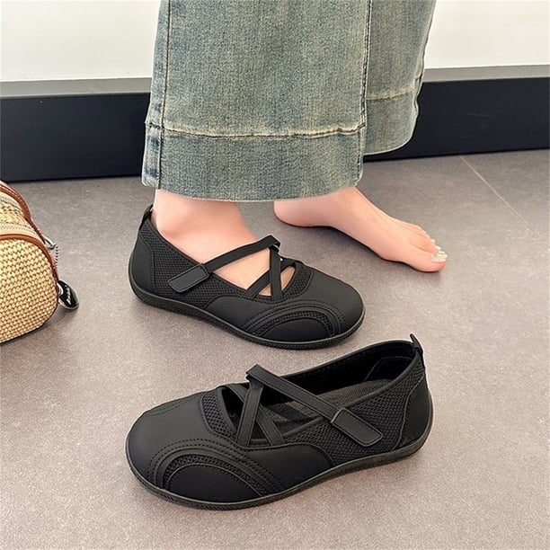 Strap Casual Sneakers, Women's Slip On Sneakers, Lightweight Mary