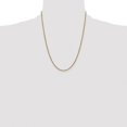 thumbnail image 4 of Diamond2Deal 14K Yellow Gold 2.25mm Semi Solid Diamond-cut Rope Chain Necklace for Women 22", 4 of 6