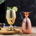 thumbnail image 4 of Pineapple Cocktail Cup, Copper Plated Pineapple Cocktail Bar Mug Party Cup, 4 of 8