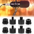 thumbnail image 3 of 8Pcs Mic Stand Adapter Aluminum Microphone Thread Adapter Kit with 3/8 Female to 5/8 Male 3/8 Male to 5/8 Female 5/8 Female to 1/4 Male 5/8 Male to 1/4 Female Screw Adapter, 3 of 10