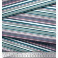 thumbnail image 3 of Soimoi Rayon Fabric Horizontal Stripe Fabric Prints by Yard 56 Inch Wide, 3 of 5