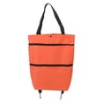 thumbnail image 2 of Foldable Cart, Easy Folding Large Capacity Shopping Cart  For Camping Green,Orange, 2 of 8