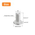 thumbnail image 2 of Unique Bargains M3x0.5x8mm Lot de 100 Vis Plates Rondes en Métal pour Machine à Entraînement Phillips, 2 of 5