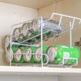 thumbnail image 3 of Refrigerator Double Cans Storage Rack Finishing Rack Kitchen Desktop Rack, 3 of 4