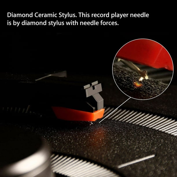 Turntable Replacement Needles for Record Player, 3PCS Diamond