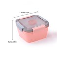 thumbnail image 3 of Oleegame 2PC Stainless Steel Cutlery Set Box Container With Dressing Container 3 Compartments Box To Go For And Snacks Lunch Box Microwave Heating For School Pink, 3 of 4