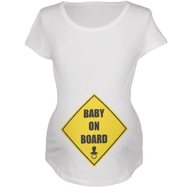 Baby On Board White Maternity Soft T-Shirt