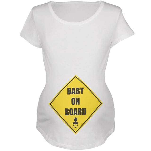 T-Shirt Doux de Maternité Blanc « Baby On Board »