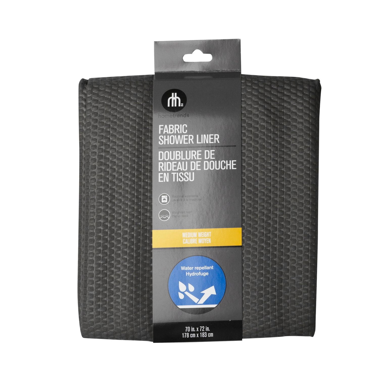 Doublure de rideau de douche en microfibre texturé de Hometrends