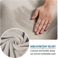 thumbnail image 4 of Modern Velvet Plush 4 Piece High Stretch Sofa Slipcover Furniture Protector Form Fit Luxury Thick Sofa Cover, Machine Washable, 4 of 6