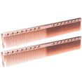 thumbnail image 3 of 2pcs Professional Stainless Steel Haircut Comb Salon Hairdressing Comb Styling ToolRose Gold, 3 of 14