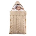 thumbnail image 2 of HLONK Born Unisex Cotton Knit Wrap Swaddle Baby Sleepsacks  Gray, 2 of 6