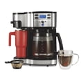 thumbnail image 1 of Hamilton Beach 2-Way Programmable Coffee Maker, 12 Cup Glass Carafe And Single Serve Coffee Maker, Black with Stainless Steel Accents, 49980RG, 1 of 8