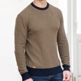 thumbnail image 3 of XZNGL Chandail à Enfiler pour Hommes Chandail à Col Rond pour Hommes Chandails Doux et Décontractés pour Hommes Chandails Classiques à Enfiler avec Bord Côtelé Chandail pour Hommes Décontracté, 3 of 4