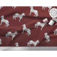 thumbnail image 3 of Soimoi Velvet Fabric Horse Block Print Fabric by Yard 58 Inch Wide, 3 of 3