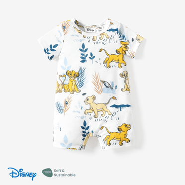 Disney Disney Lion King Baby Boys/Girls Simba 1pc Naia™ Jungle Print Striped Romper