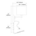 thumbnail image 3 of Dainolite DLED426A Polished Chrome Wall Lamp, 3 of 3