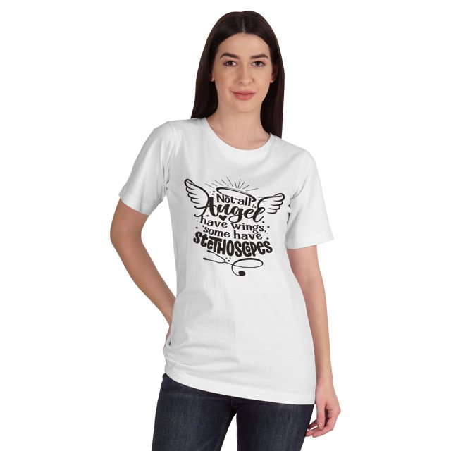 Inkmeso T-shirt Nurse pour Femmes Not All Angel Have Wings Some Have Stethoscopes
