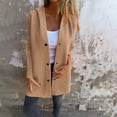thumbnail image 1 of IMENGL Manteau trench long Décontracté à Capuche à Simple Boutonnage Automne Hiver, Brun m, Taille M-5TG, 1 of 7