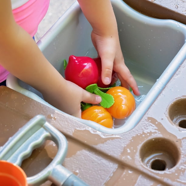 Table à Eau 4 En 1 Pour Enfant – Évier Jouet Avec Robinet Électrique, Système De Recyclage, Accessoires De Pêche – Dès 4 Ans – Idéal Été