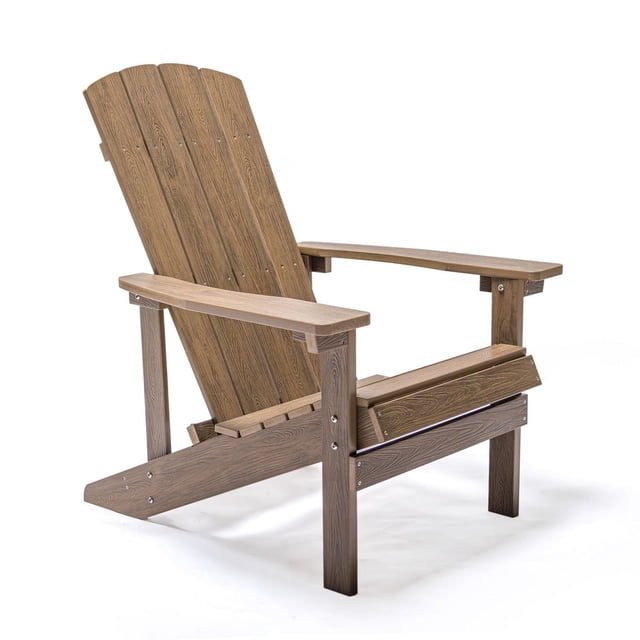 Tanfly Polycarbonate Adirondack Chair for Indoor/Outdoor Use - Brown