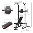 thumbnail image 4 of Soozier Power Tower Station for Gym Workout Equipment With Sit Up Bench, 4 of 9