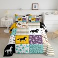 thumbnail image 2 of Erosebridal Ensemble de Couette Simple Western pour Cheval, Couette en Duvet Style Ferme Rustique, Décor Fer à Cheval, Réversible, Léger, 2 Pcs, 2 of 7